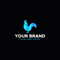 Rooster Animal Gradient Brand For Company