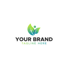 Leaf Gradient Brand For Company