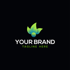 Leaf Gradient Brand For Company