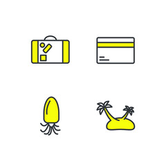 summer set icon, isolated summer set sign icon, vector illustration