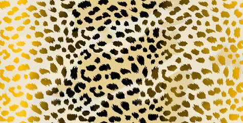 Brush Cheetah Leopard Animal Dots Color Grade Detailed Background Seamless Pattern with Trendy Fashion Colors Compatible for Textile Allover Print And Wrapping Paper