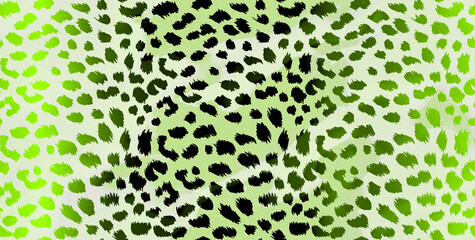Brush Cheetah Leopard Animal Dots Color Grade Detailed Background Seamless Pattern with Trendy Fashion Colors Compatible for Textile Allover Print And Wrapping Paper