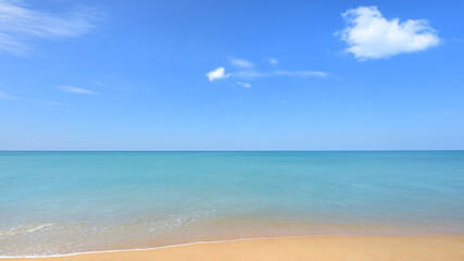 tropical beach and blue sky in nature