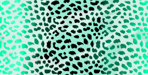 Brush Cheetah Leopard Animal Dots Color Grade Detailed Background Seamless Pattern with Trendy Fashion Colors Compatible for Textile Allover Print And Wrapping Paper