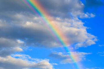 beautiful rainbow after the rain
