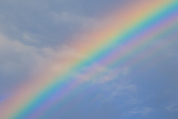 beautiful rainbow after the rain