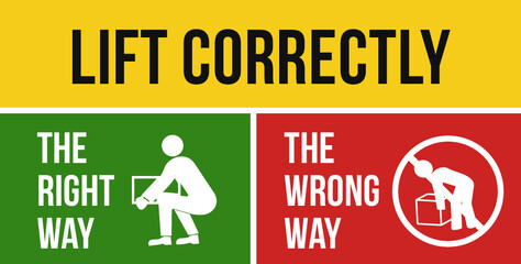 Lift Correctly Sign, Sticker