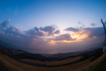 大分県別府市 十文字原展望台の朝日