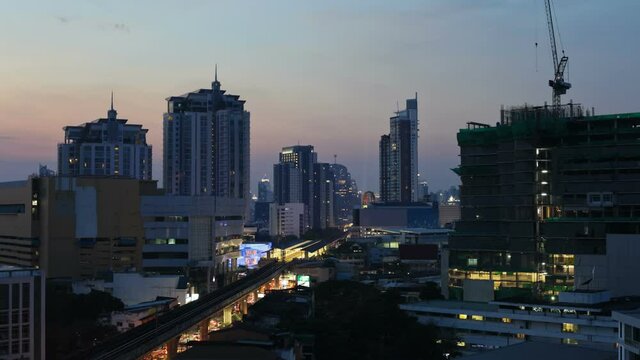 Time Lapse - Bangkok city at Sunset