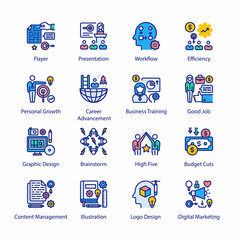 Organization Filled Icons - Stroked, Vectors