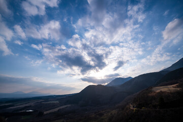 久住高原の夕景（大分県 九重連山）