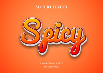 Fototapeta premium Spicy 3d text effect editable text style