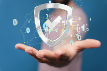 cybersecurity and information or network protection 3d