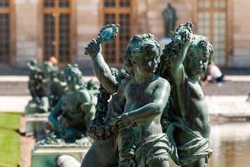Ogrody pałacu Wersalskiego - Paryż, Francja - obrazy, fototapety, plakaty