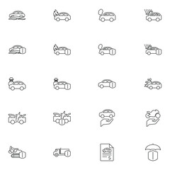 Auto insurance icons
