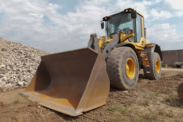 excavator on the site