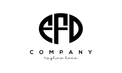 FFD three Letters creative circle logo design