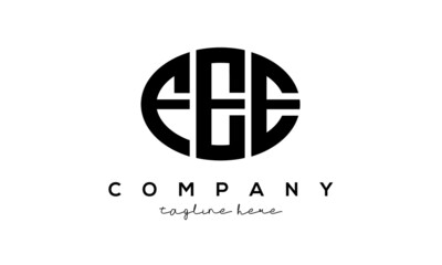 FEE three Letters creative circle logo design