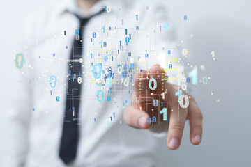 Big data visualization background.Abstract technology