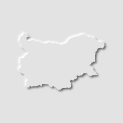Bulgaria map in neumorphism style, vector illustration