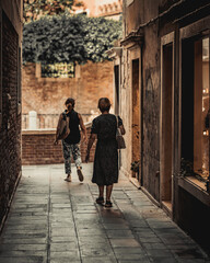 couple walking in the street