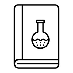 Science Vector Outline Icon Isolated On White Background