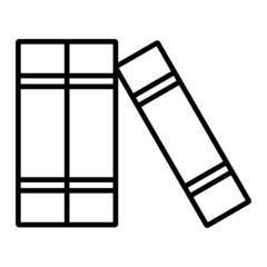 Books Vector Outline Icon Isolated On White Background