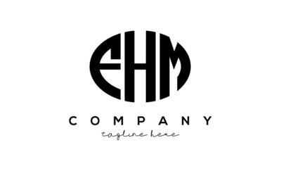 FHM three Letters creative circle logo design