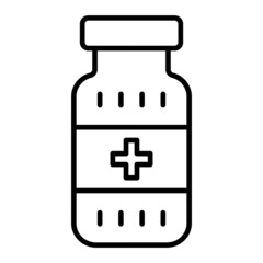 Apothecary Vector Outline Icon Isolated On White Background