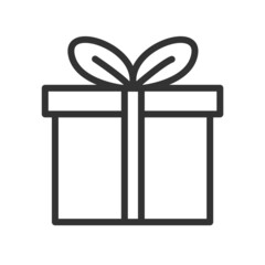 gift line icon vector illustration
