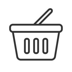 shopping basket line icon vector illustration