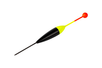 Float for catching fish on a white background. Fishing tackle. Isolated on white background.