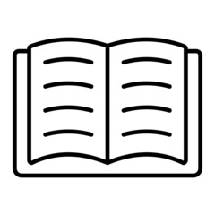 Reading Vector Outline Icon Isolated On White Background