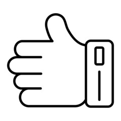 Like Vector Outline Icon Isolated On White Background