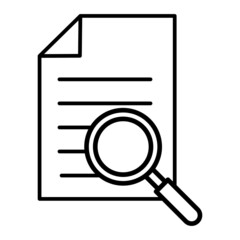 Case Study Vector Outline Icon Isolated On White Background