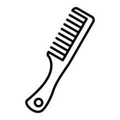 Comb Vector Outline Icon Isolated On White Background