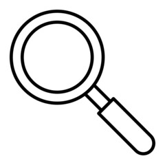 Search Vector Outline Icon Isolated On White Background