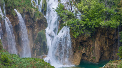 Fototapeta premium Fascinating views of the most beautiful waterfalls from around the world. The beauty of the waterfalls.