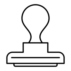 Stamp Vector Outline Icon Isolated On White Background