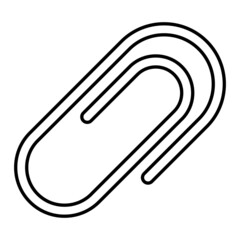 Attached Vector Outline Icon Isolated On White Background