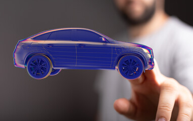 Energy car concept. Vehicle EV charge battery electric