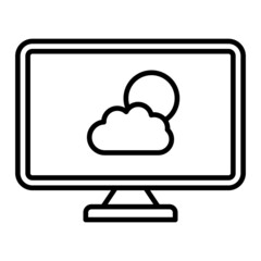 Meteorology Vector Outline Icon Isolated On White Background