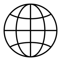 Website Vector Outline Icon Isolated On White Background