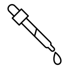 Eye Dropper Vector Outline Icon Isolated On White Background