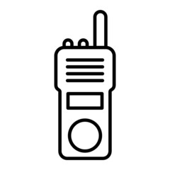 Walkie Talkie Vector Outline Icon Isolated On White Background © Ehtisham