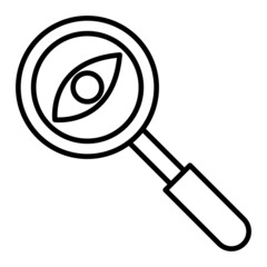 Observation Vector Outline Icon Isolated On White Background