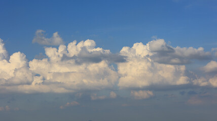 The blue sky with cloud.