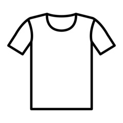 Shirt  Vector Outline Icon Isolated On White Background