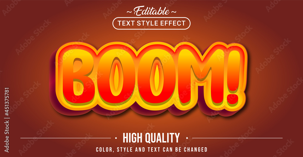 Poster Editable text style effect - Boom text style theme.