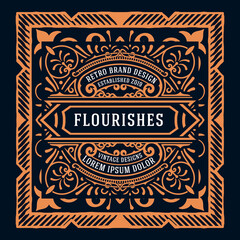 Western card with vintage style